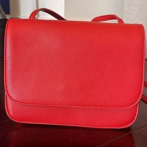 PU orange crossbody bag